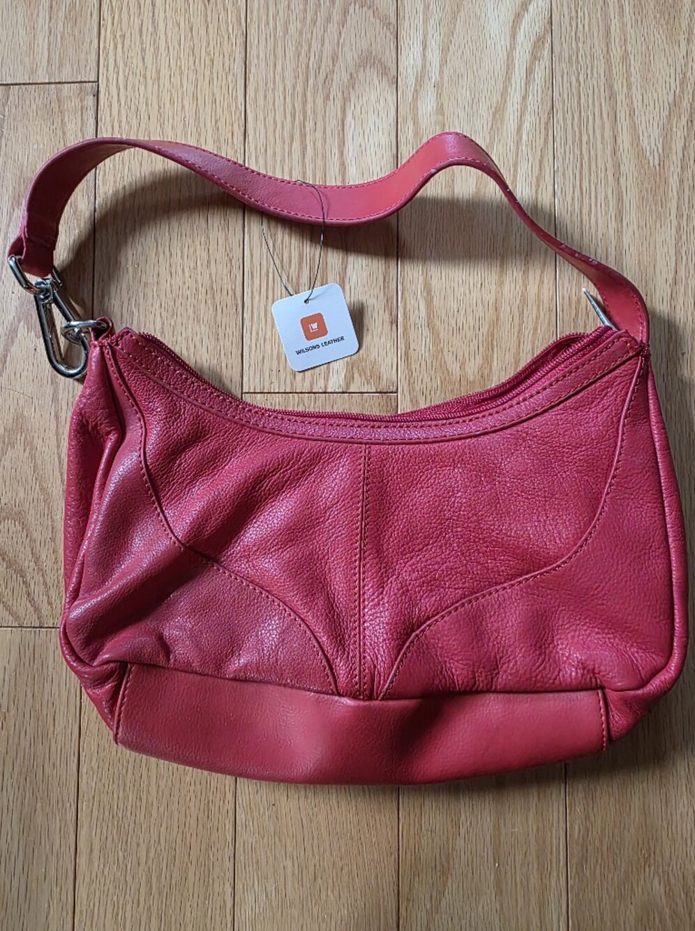 Wilson Leather Women’s Red Leather Shoulder Bag - Vintage Style